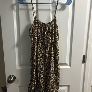 Forever 21 Yellow and Black Floral Dress